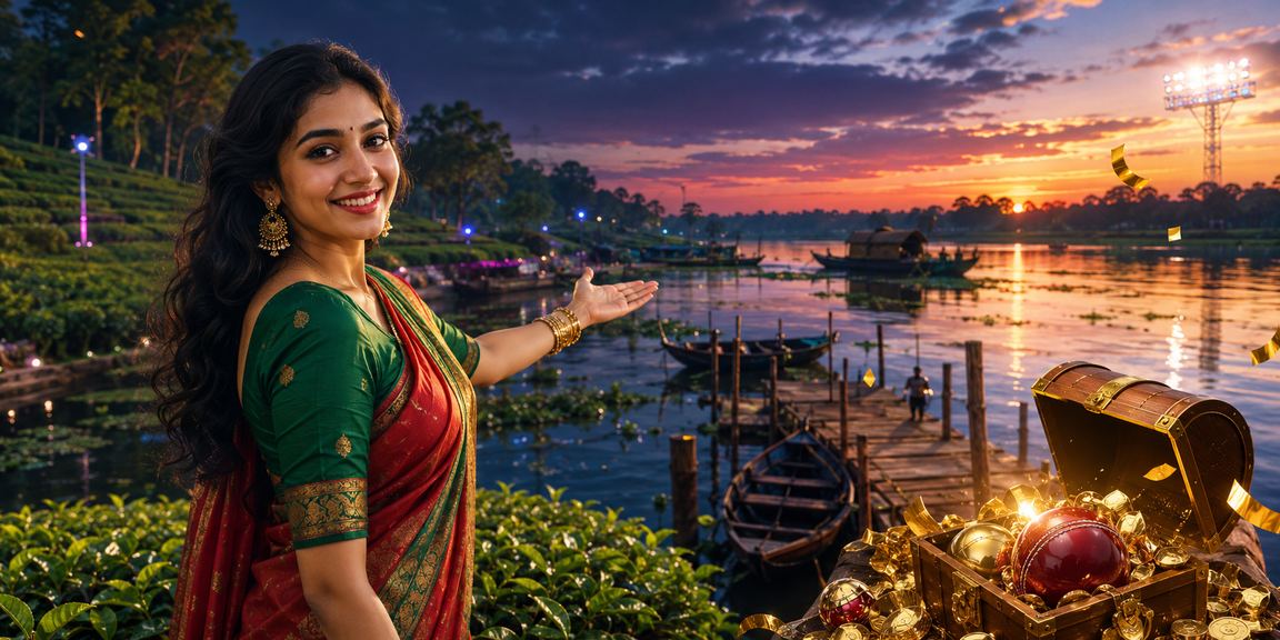 বগুড়ায় চা বাগানের পটভূমিতে ক্রিকেট বেটিংয়ের দৃশ্য